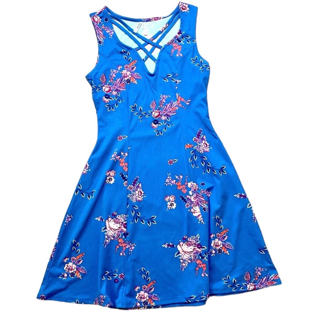 Short Fit & Flare Floral Dress XS